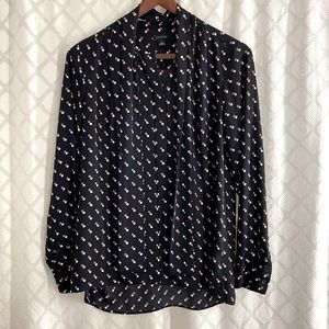 Ann Taylor Polk-a-Dot Blouse